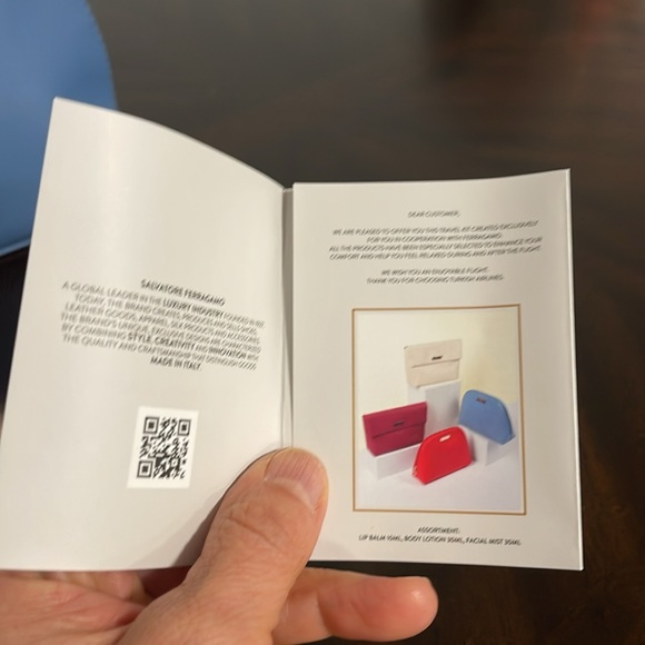 Salvatore Ferragamo blue leather zip around cosmetics bag - Picture 9 of 10